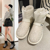 Warm Female Plush Non-Slip Waterproof Platform Short-BS00997-Veeddydropshipping